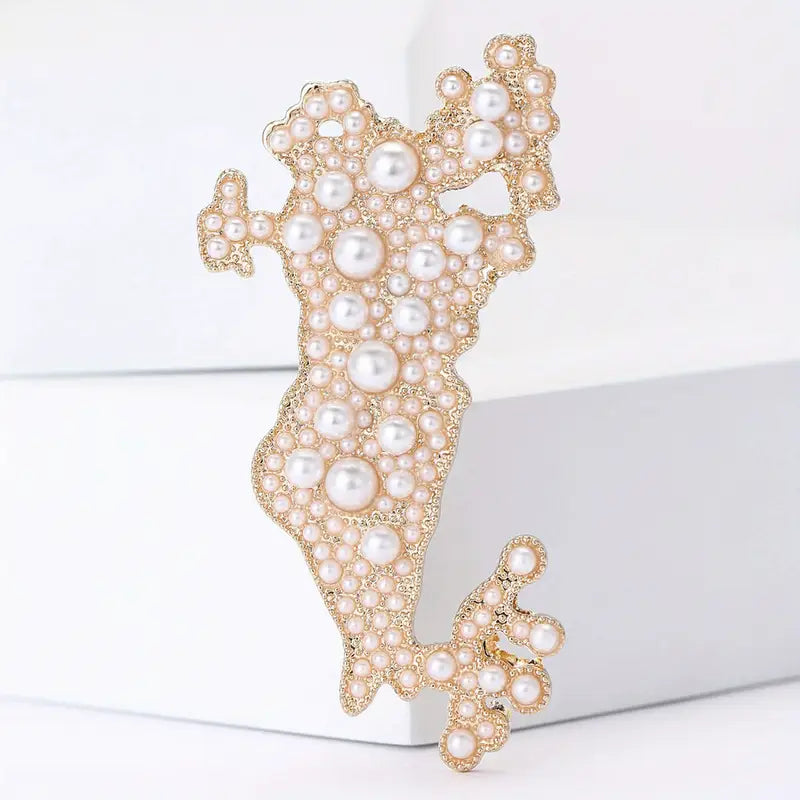 Bahrain Map Pearl Pin