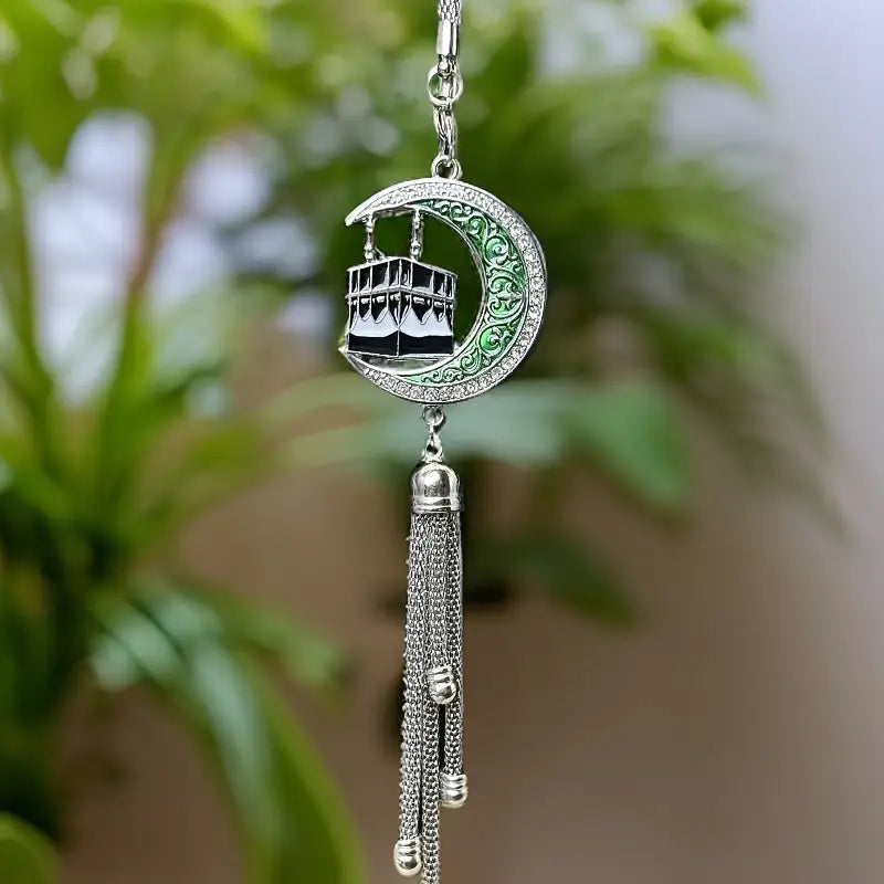 Islamic Moon and Kabba Car Pendant